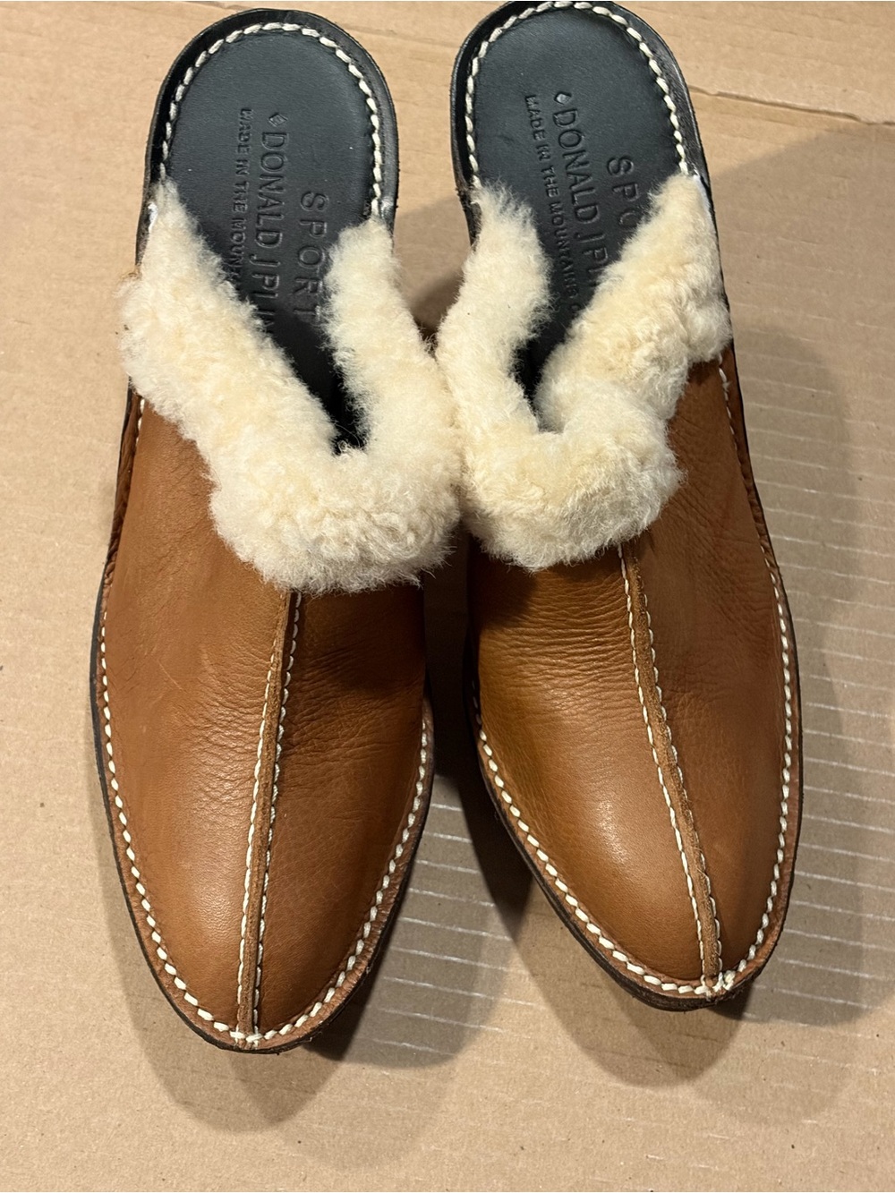Vintage Donald J. Pliner Sport “BHappy” Shearling Mules Size 9 New